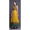 thumbnail image 3 of Bimba Robe Ikat Anarkali Goldenrod2 pour Femmes, Kurti Imprimée Ethnique Indienne, Longue Kurta, Robe de Fête, XX-Grand, 3 of 6