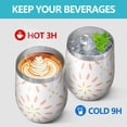 thumbnail image 4 of Modern 12oz Stainless Steel Insulated Wine Tumbler with Lid and Straw – Double Wall Vacuum Mug for Hot & Cold Drinks, 304 Steel Interior, Sweat-Free Design, 4 of 5