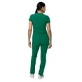 thumbnail image 2 of Adar Addition Go-Basic Scrub Set For Women - Slim V-Neck Scrub Top & Skinny Cargo Scrub Pants - A9200 - Hunter Green - M, 2 of 7