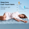 thumbnail image 5 of EMONIA Queen Cooling Mattress Pad,Pillow Top Mattress Cover ,Washable Mattress Topper, Breathable Soft Mattress Protector Made from Nylon-spandex Deep Pocket Fits 18 inches，Hazy Blue, 5 of 12