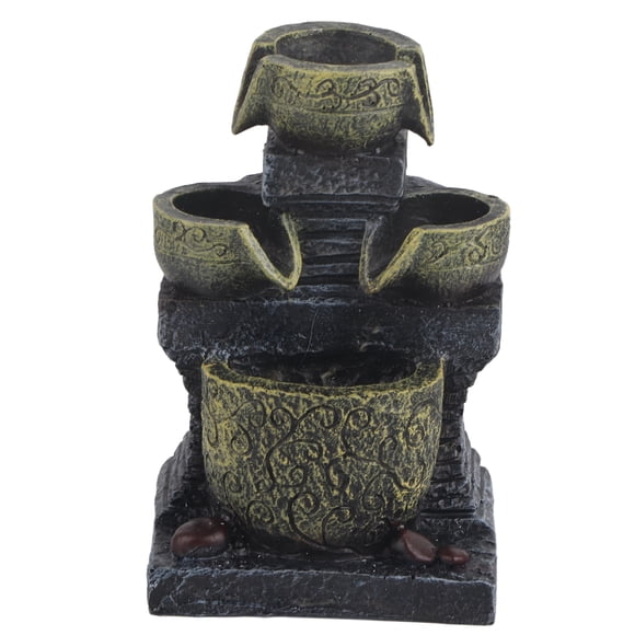 Fontaine à Eau, Sûr Fiable DIY Fabrication Placement Compact Fontaine Intérieure Design à Trois Couches Décorative à la Mode pour Extérieur pour Jardin pour Bureau