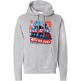 thumbnail image 2 of Inktastic Patriotic 4th of July Train Adult Hoodie Sweatshirt, 2 of 4