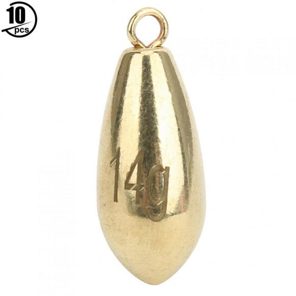 Fishing Equipment,10PCS Alloy Copper Gold Rotation Fishing Weight Fishing Weight Leading Edge Technology