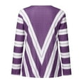thumbnail image 4 of OKBOP Fall Tops for Women,Fashion Long Sleeve V Neck Striped Knitting Casual Tunic Fall Blouses for Women 2022 Long Sleeve Shirts for Women Pack, 4 of 9