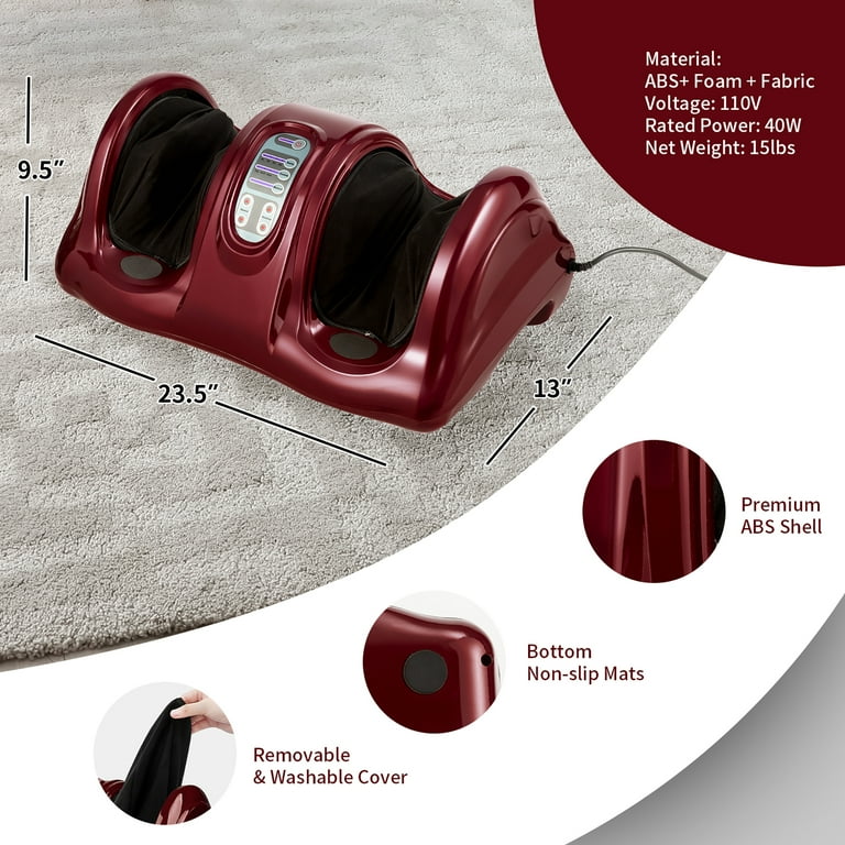 Costway Electric Foot Massage Machine - Shiatsu Kneading and