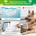 thumbnail image 3 of 3 Pcs Replacement Filters for Wireless Pump Cat Water Fountain, Cat Water Fountain Filters, Triple Action Pet Fountain Filter Replacement, 3 of 5