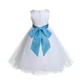 thumbnail image 2 of Ekidsbridal Girl Baptism Flower Girl Dress - White Tulle Rattail Edge 829S-A (Size: S-12), 2 of 3