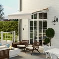 thumbnail image 2 of Auvent Pare-Soleil Rétractable Manuel 8 Pieds X 7 Pieds pour Terrasse, Beige, 2 of 10