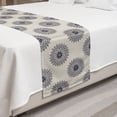 thumbnail image 2 of Oriental Bed Runner, Medallion Motif with Floral and Leafy Ornaments, Decorative Accent Bedding Scarf for Hotels Homes and Guestrooms, King, Grey Yellow Violet Blue, by Ambesonne, 2 of 2