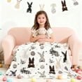 thumbnail image 5 of Eespoir Easter Holiday Throw Blanket, Bunny Easter Eggs Design Blanket, Decorative Soft Blanket For Sofa, Bedroom, Spring Celebration, Gift Idea, Comfortable(A), 5 of 6
