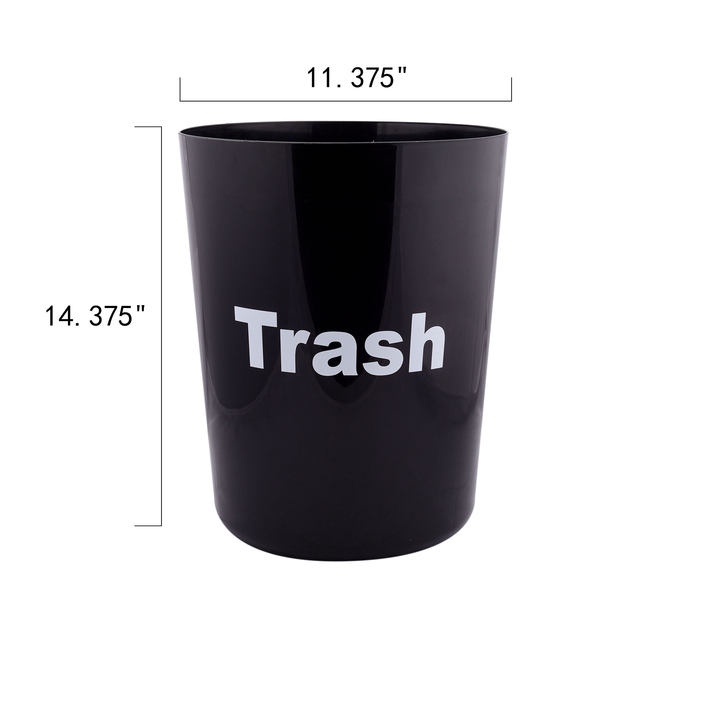 Mainstays Trash Sentiment Plastic Wastebasket, 5 Gallon Capacity