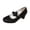 Black, variant on Mary Jane High Heels Bowknot Strap Comfortable Dress Shoes for Ladies Women's Party Wedding