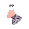 thumbnail image 2 of Douhoow Infant Girls Button Vest Tops+Floral Bowknot Mini Skirts Summer Baby Girls Clothes, 2 of 7