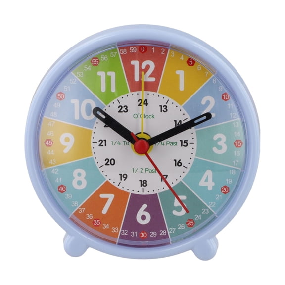 Colorful Silent Learning Clock for : Teach Time Easily & Distraction-Free!