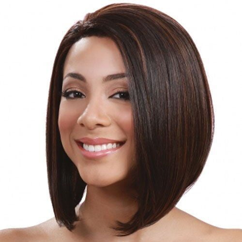 Nueva Peluca de Cabello Corto para Mujer Peinado Moldeador de Rostro Cabello Castaño con Degradado