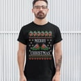 thumbnail image 3 of Tee Hunt Merry Christmas T-shirt Cute Bullfinch Ugly Sweater Theme Xmas Men's Tee, Black, 3X-Large, 3 of 5