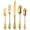 Gold, variant on 20 Pieces 18/10 Stainless Steel Flatware set, Service for 4, silver plated with gold accents, Fine Silverware set and Dishwasher Safe (Gold Accent)
