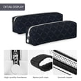 thumbnail image 4 of Fotbe Black Fish scales Pattern Leather Pencil Case, Pencil Pouch with Durable Zipper, Compact and Stylish Organizer for Stationery, Art Supplies, Travel Essentials, 4 of 7