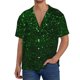 thumbnail image 1 of Balery Green Sparkling Camisa Casual de Manga Corta con Botones para Hombre, Texturizada, Estilo Cubano, para Playa, Verano-3X-Large, 1 of 5