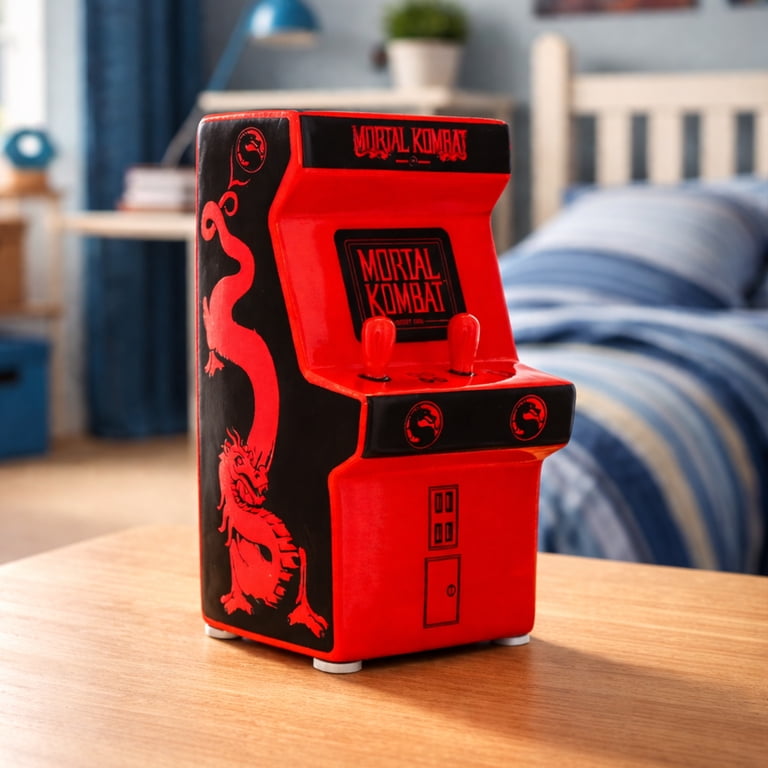 Mortal Kombat Klassic Arcade Small Coin Bank, Red, Plastic