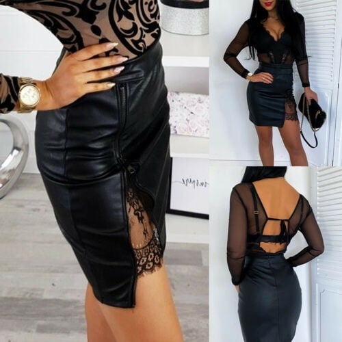 leather skirt bodycon