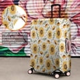 thumbnail image 4 of White Sunflower Leaf Seed Pattern Luggage Cover Fashion Suitcase Cover Baggage Covers Fit 25-28 Inch Luggage (Go Travel), 4 of 5