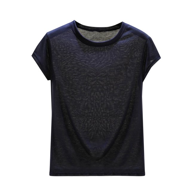 Chbgutlmr Hauts pour Femmes Col Rond Manches 1/4 Pyjamas Doux Confortables Légers Respirants Vêtements de Détente T-Shirts
