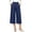 Navy, variant on SwiftWear Women's Dress Work Capri Pants Solid Color Wide Leg Capris Stretch Casual Cropped Pants S-2XL