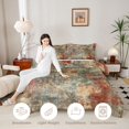 thumbnail image 3 of Homewish Grunge Tie Dye Full Size Comforter Sets,Aesthetic Geometric Bedding Comforter Set,Orange,Reversible,3pcs,1 Comforter and 2 Pillowcases, 3 of 7
