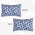 thumbnail image 2 of Zufioo Blue Roses Print Double-sided Plush Pillow Cover,Decorative Pillow Protector without Pillow Core, Suitable for Sofa, Bedroom, Car-16"x24", 2 of 6