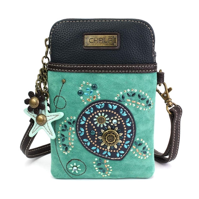 Bolso Bandolera CHALA para Teléfono Celular Dazzle Turquoise Talla Única