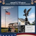 thumbnail image 2 of Yescom Kit de Réparation de Mât de Drapeau 100 % Aluminium Aigle Topper Corde de Drisse 50 Pieds Noir, 2 of 9