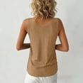 thumbnail image 6 of TKLPEHG Sleeveless Tank Tops for Women Casual Loose Fit Shirts V-Neck Solid Color Tshirt Fashion Summer Basic Tank Tops (Khaki,XXXXXXL), 6 of 9