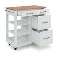 thumbnail image 2 of Homestyles Storage Plus Off White Wood Kitchen Cart, 2 of 8