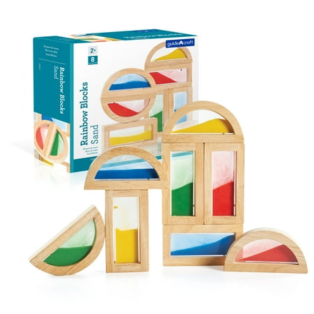 Guidecraft Sand Blocks - Rainbow Blocks - Sand