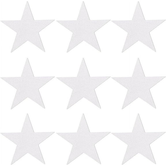 60Pcs Silver Cutout Stars Paper Star Cutouts 6 Inch Double Sided Printed Shiny Glitters Shimmer Arts Confetti Cutout for DIY Crafting Bulletin Board Classroom Wall Party Decorations Supplies