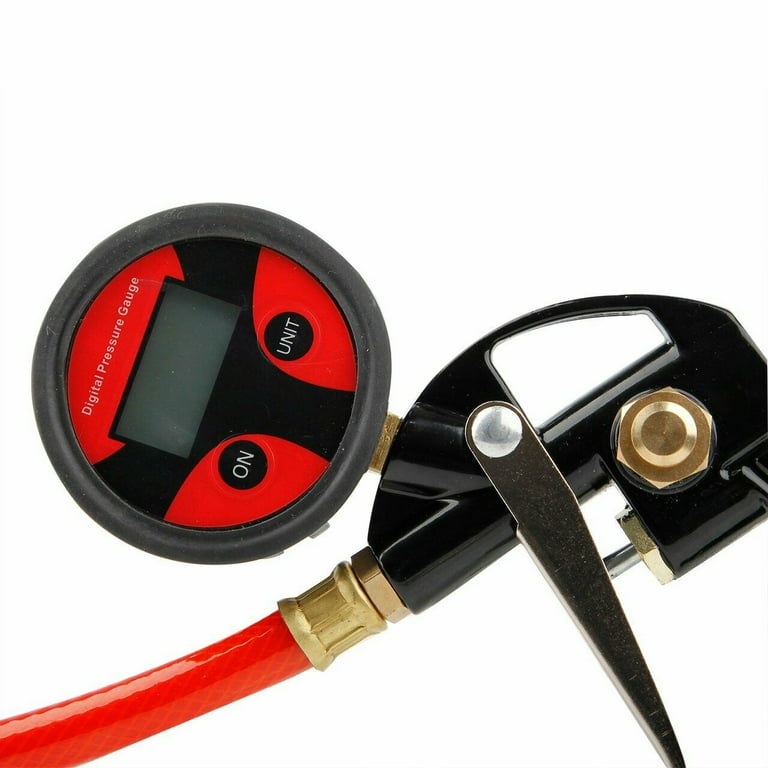 Heavy Duty Digital Tire Inflator With Pressure Gauge Lock On Air