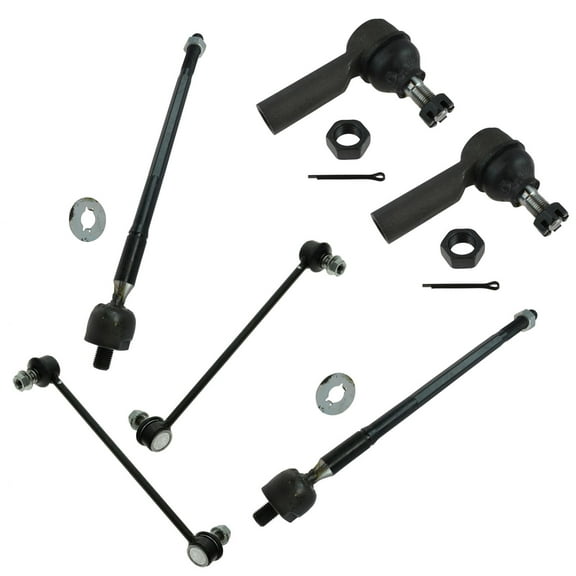 TRQ 6 pc Kit Inner Outer Tie Rod End Sway Bar Link LH RH Set for Vibe Matrix AWD PSA59392 Fits select: 2003-2006 TOYOTA COROLLA MATRIX, 2003-2006 PONTIAC VIBE