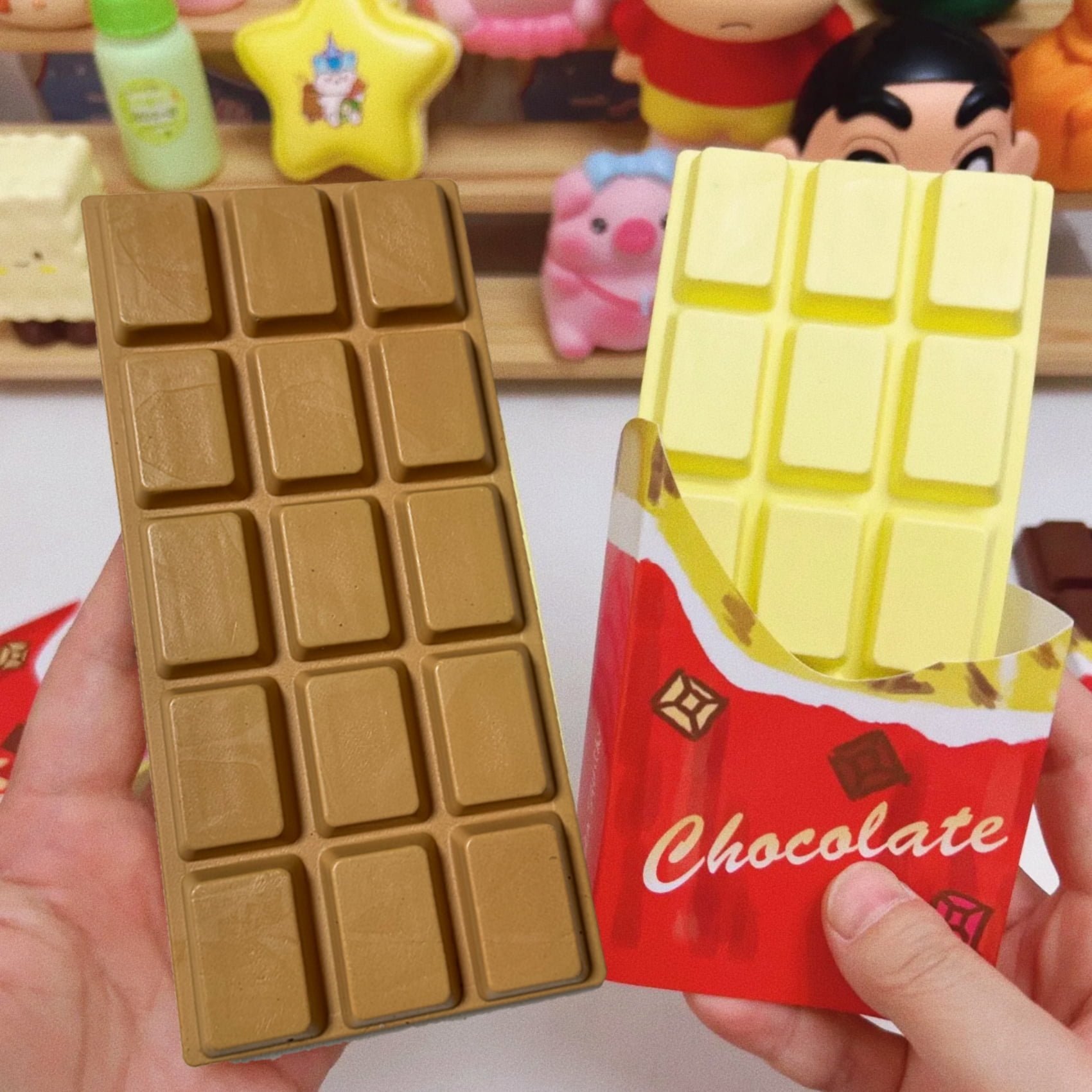 Chocolate Bar Slow Rising Squishy Toy, Moist Soft Fidget Toys for Anti Stress & ASMR Sensory, Gift for Kids & Adults
