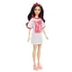 thumbnail image 1 of Muñeca Barbie Fashionistas #214, cabello negro ondulado con vestido y accesorios giratorios, muñeca de moda coleccionable del 65 aniversario, 1 of 5