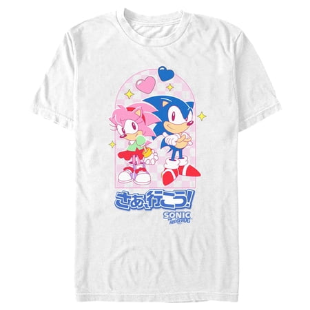 Men s Sonic the Hedgehog Anime Couple Graphic T-Shirt Men s Sonic the Hedgehog Anime Couple Graphic T-Shirt
