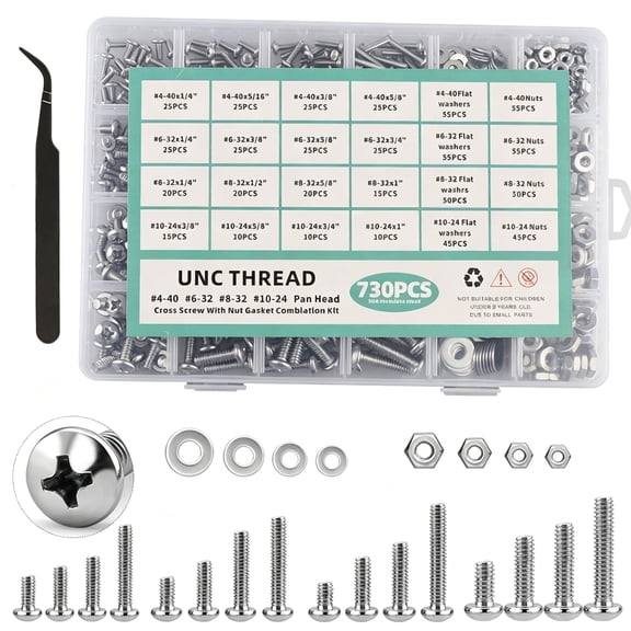 ASKITO 730Pcs Nuts and Bolts Assortment Kit, Stainless Steel Screws Nut and Bolt Assortment with Screw Organizer – Ideal for Household, Car Repair, Furniture Assembly
