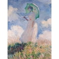 thumbnail image 2 of Monet, Claude 19x24 Gold Ornate Wood Framed with Double Matting Museum Art Print Titled - Woman with Parasol, 2 of 4