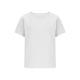 thumbnail image 4 of BUIGTTKLOP Cotton Linen Tops for Women Short Sleeve Shirts Crewneck T Shirts Loose Fitted Blouses, 4 of 6