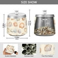 thumbnail image 2 of Yayeee Ashtray with Lid for Cigarette Smokeless Stainless Steel Home Ash Holder, Beige Seashell, 2 of 7