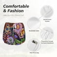 thumbnail image 6 of Lsque Vintage Floral Printed Women's Running Shorts with Liner Pockets,Elastic Quick Dry Workout Athletic Gym Yoga Shorts,Womens High Waist Shorts-Small, 6 of 9