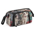 thumbnail image 2 of Nylon Fish Mouth Pencil Case with Large Capacity Zipper Pencil Pouch Dogs and Doghouses Pencil Bag Organizers, 2 of 7