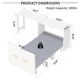 thumbnail image 6 of Twin Size Murphy Cabinet Bed with Adjustable Desk, Murphy Chest Dresser Bed with Foldable Cushion, Space-Saving Chest Dresser Bed for Guest Room, Small Space, White, 6 of 6