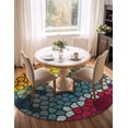 thumbnail image 7 of Unique Loom Estrella Collection Area Rug - Madrid (8' Round Multi/Cream), 7 of 7