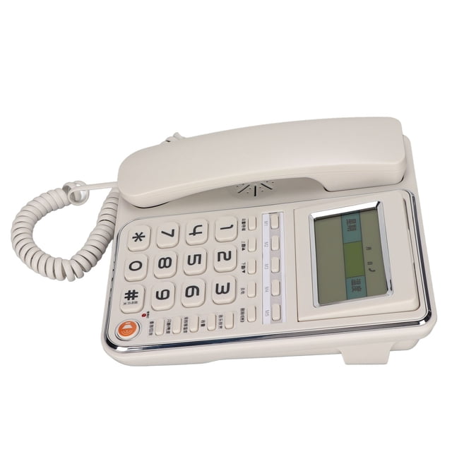 Teléfono con cable de escritorio, G035 Teléfono de oficina con cable con botón grande Teléfono con identificador de llamadas Rendimiento inigualable
